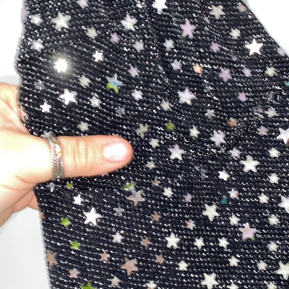 River island black midi dress with sliver stars - Picture 5 of 5